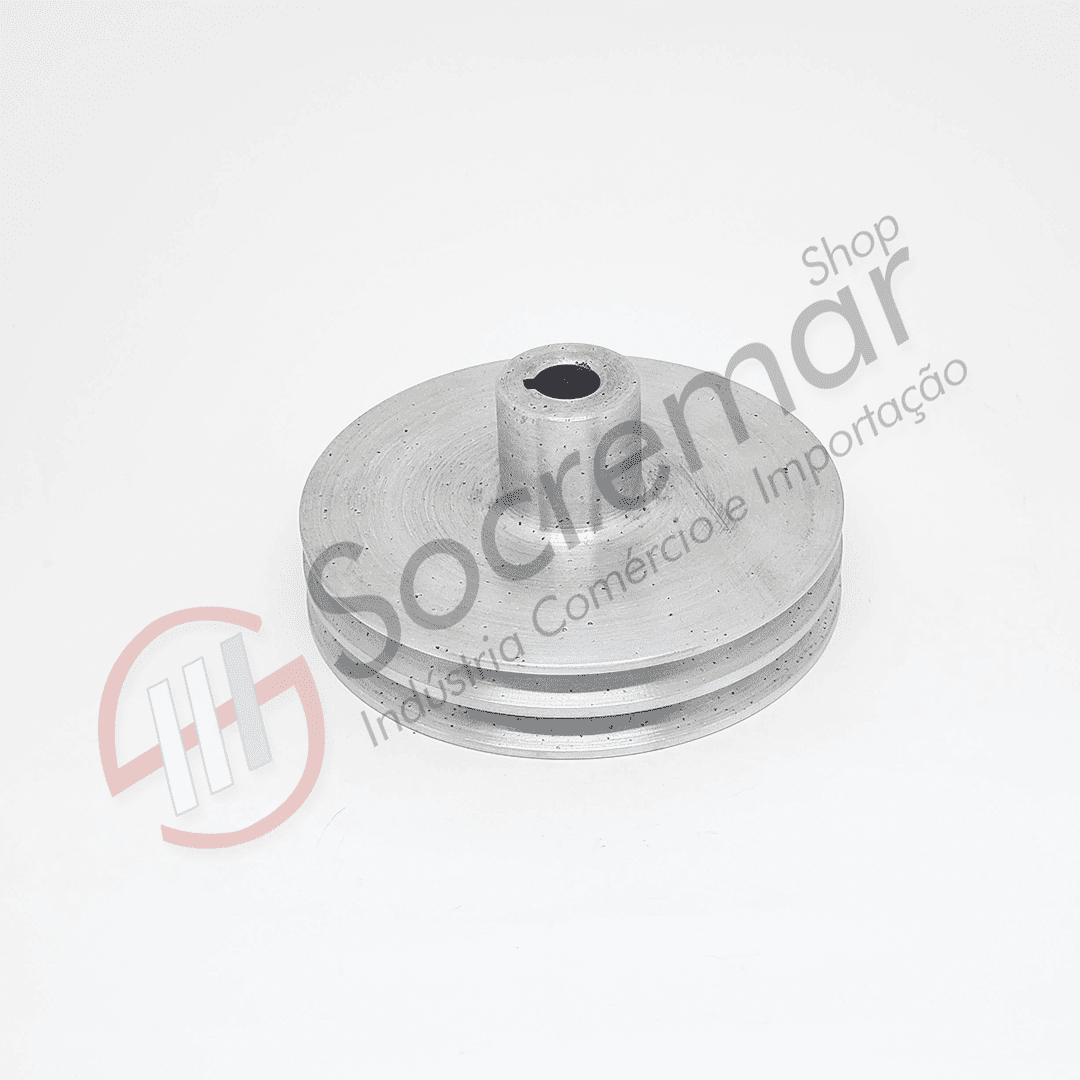 POLIA ALUMÍNIO CANAL DUPLO - MODELO MERCEDES-BENZ OM352/OM366 - (BM-136mm)