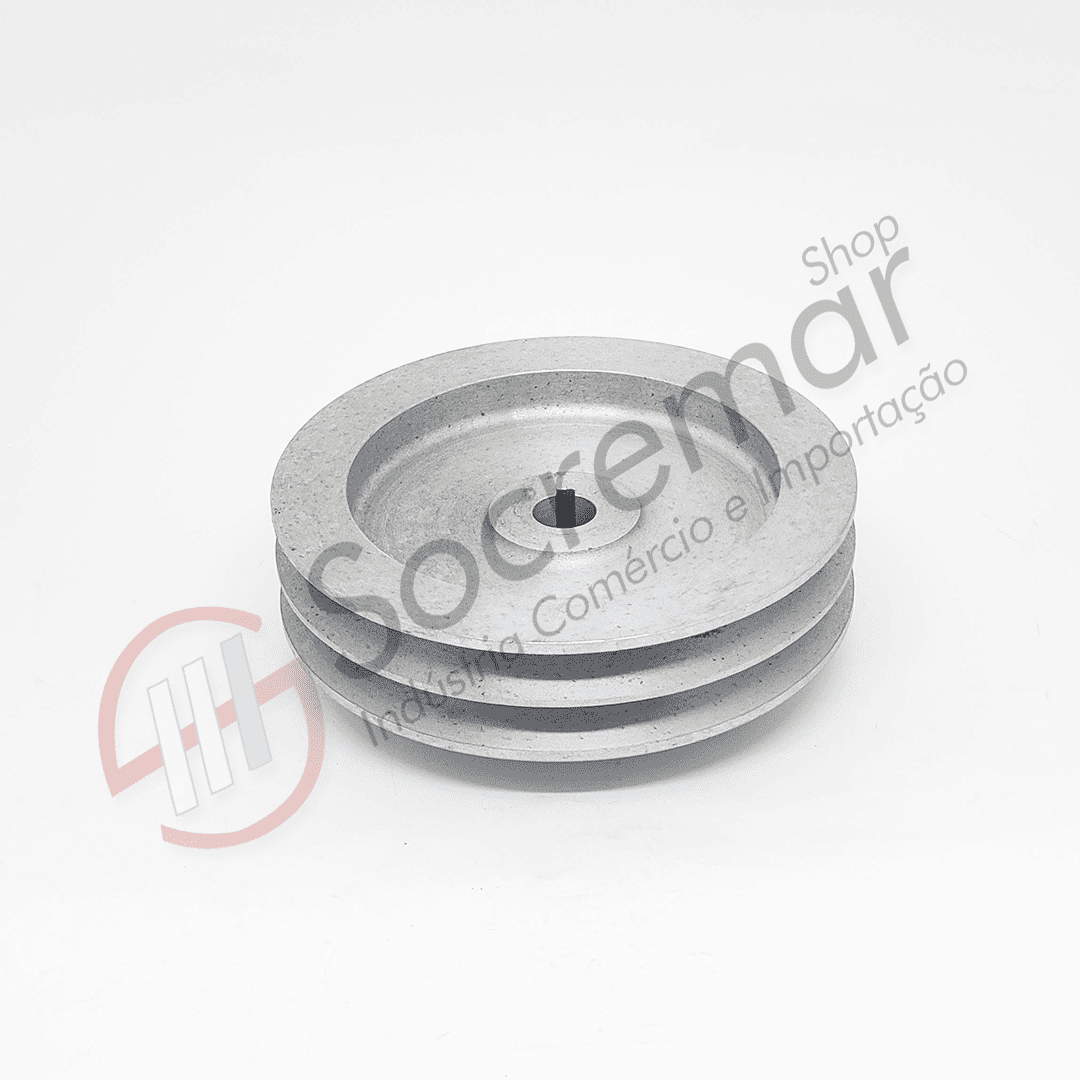 POLIA ALUMÍNIO CANAL DUPLO - MODELO MERCEDES-BENZ OM352/OM366 - (MTU-145mm) - Imagem 3
